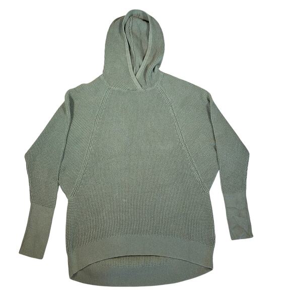 Cynthia Rowley women’s hooded sweater sage green. Size S. Waffle knit - Picture 1 of 8